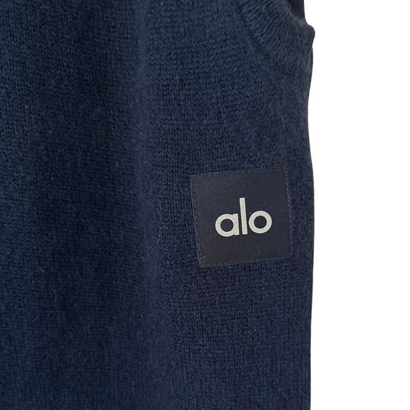 ALO 100% Cashmere Jet Set Joggers, Navy, Small - Picture 3 of 7